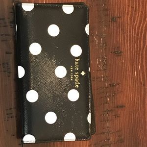 Kate Spade Black and White Polka Dot Wallet